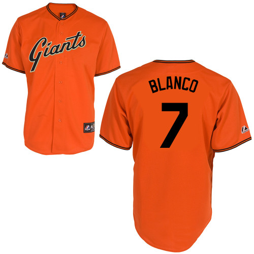 Gregor Blanco #7 mlb Jersey-San Francisco Giants Women's Authentic Orange Baseball Jersey